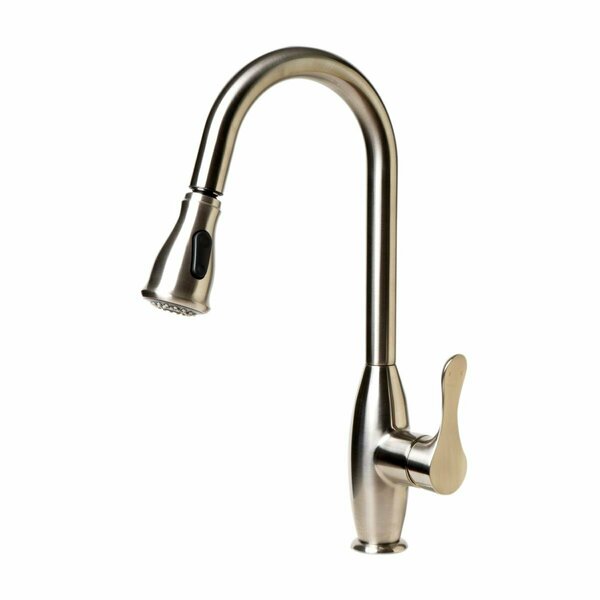 Kd Vestidor Traditional Gooseneck Pull Down Kitchen Faucet, Brushed Nickel KD2751347